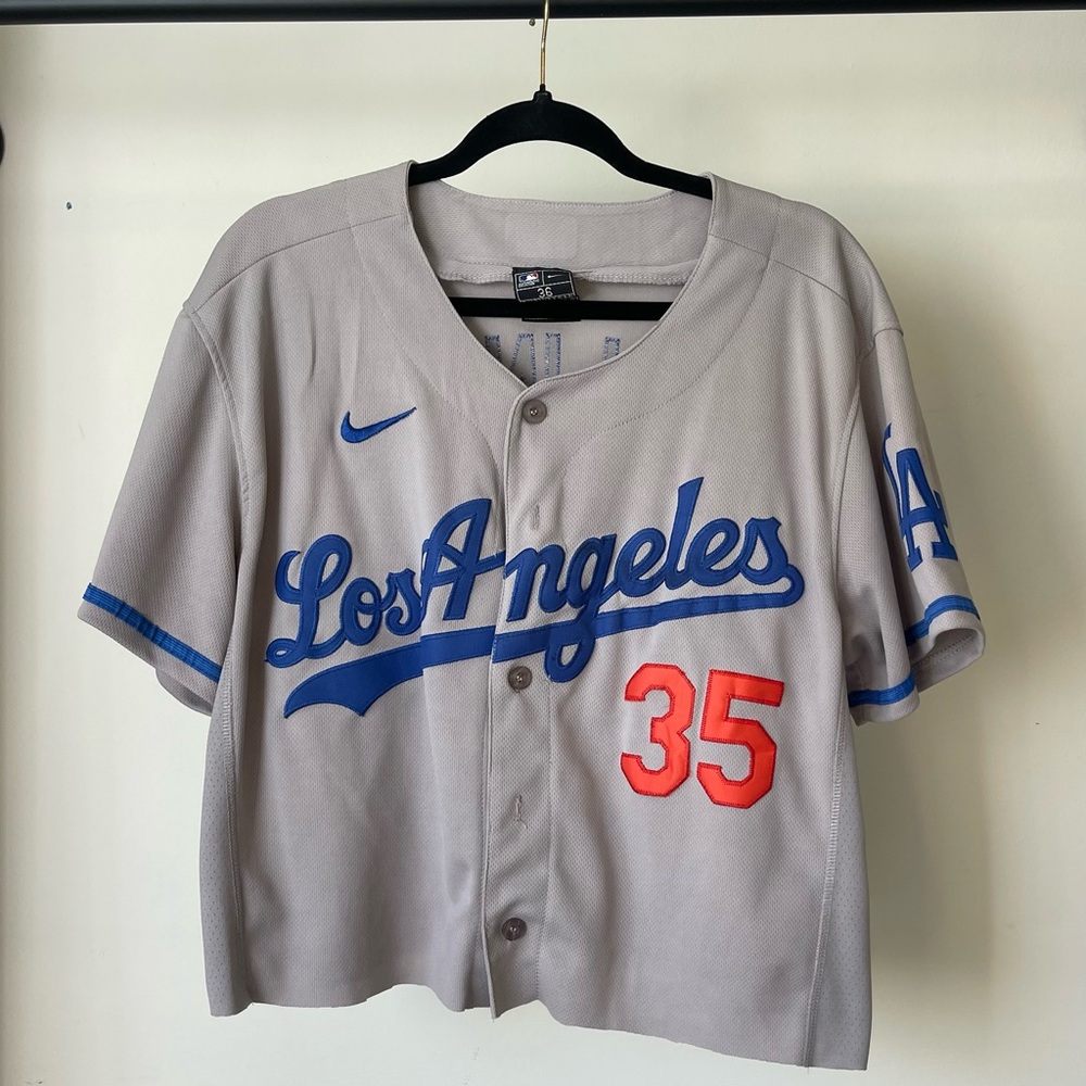 Nike Los Angeles Gray Baseball Jersey